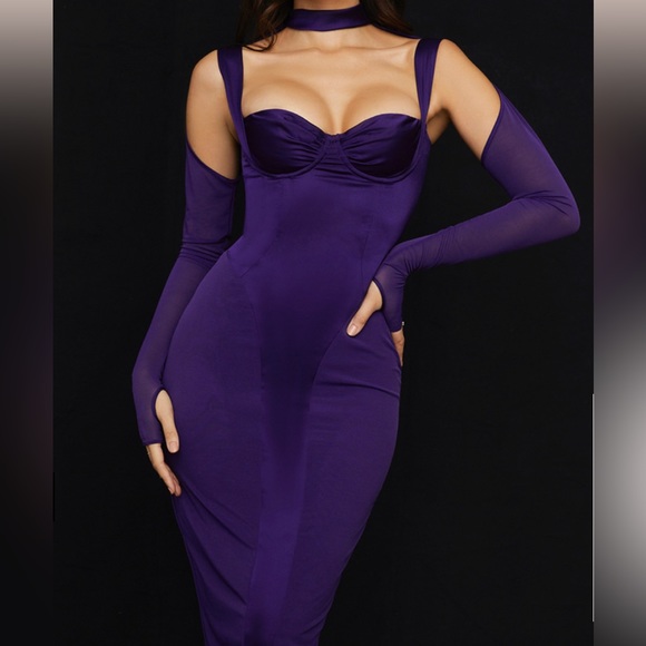House of CB Dresses & Skirts - GRAPE CORSET MIDI DRESS